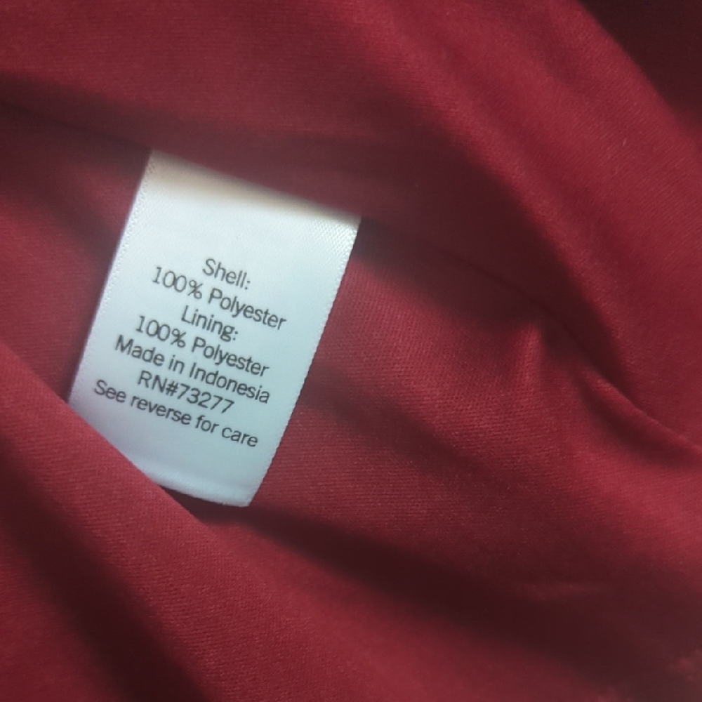 Nine West Red Sequin Blouse Short Sleeve Relaxed Fit - Picture 7 of 7
